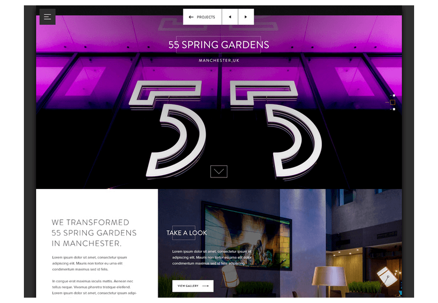 Poweviongalla created the website for construction company ARCO to present their services